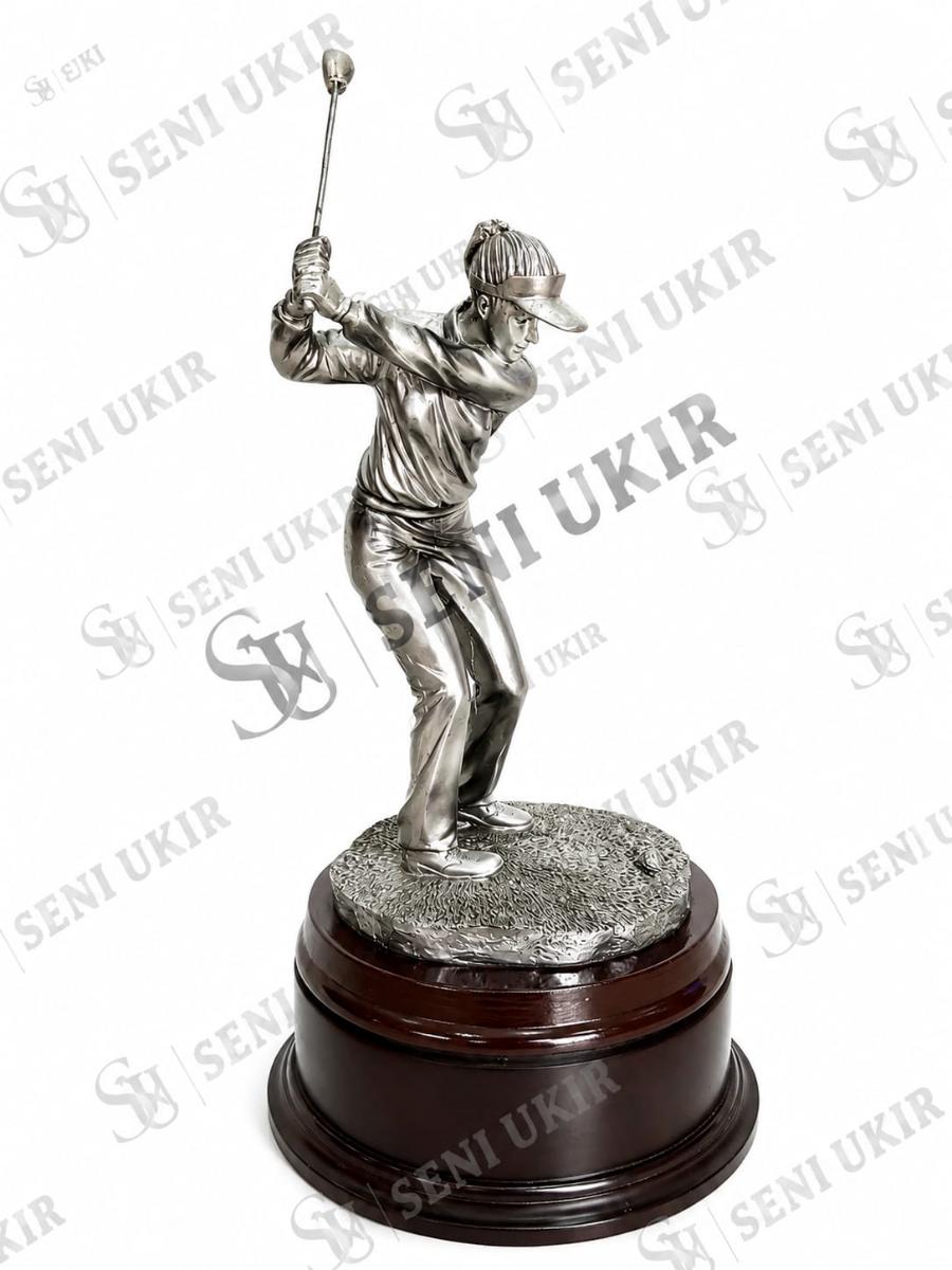 The Elegant Swing: Golf Antique Silver Trophy